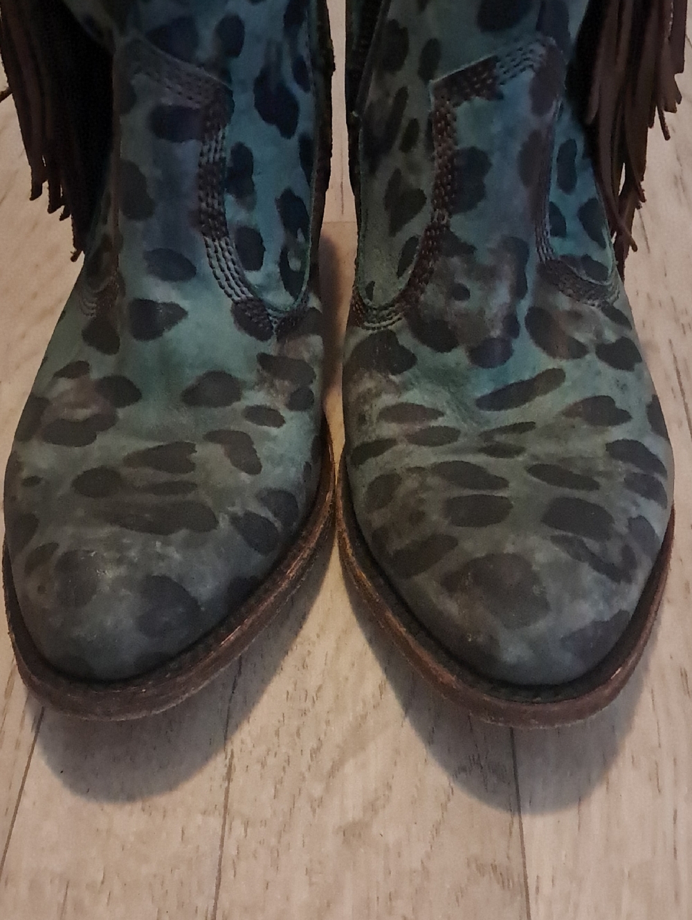 Liberty Black Chita Turquesa Ankle Boot Handmade In Mexico Western Festival Boho - Picture 10 of 16